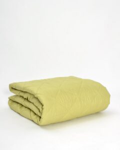 Microsilk Μονόχρωμο Ζακάρ Καπιτονέ Κουβερλί Fortune σε 12 Αποχρώσεις Υπέρδιπλη (220x240cm) Λαδί Fluo