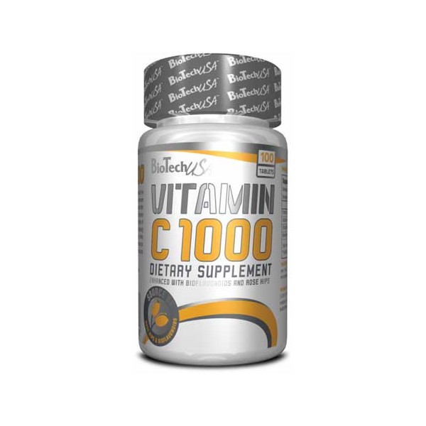 VITAMIN C 1000 ROSEHIPS USA 100tabs (Biotech Usa)
