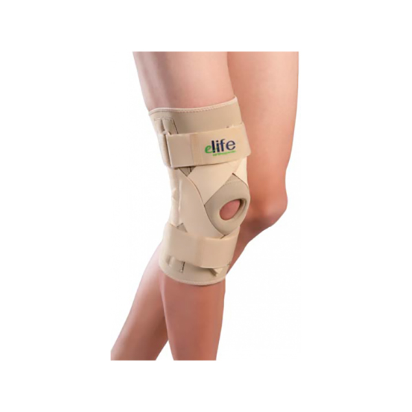 Επιγονατίδα neoprene πολλαπλής αστάθειας με πλάγιες εύκαμπτες σπειροειδείς μπανέλες