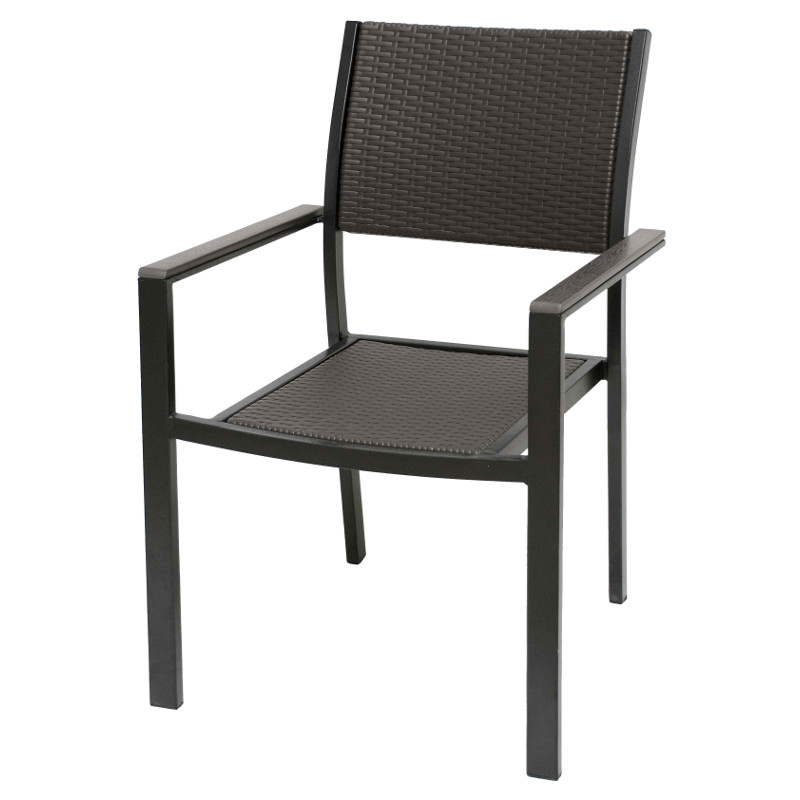 Καρέκλα Μεταλλική PP/RATTAN Καφέ Velco 31-31442