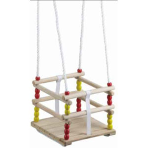 Κούνια Παιδική Ξύλινη με Σχοινιά 1.8cm Velco 361-5403