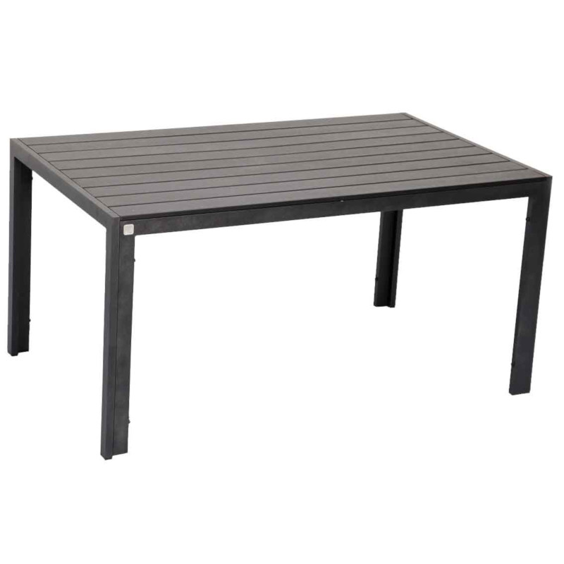 Tραπέζι Aλουμινίου με Polywood 160X90X74 Ανθρακί