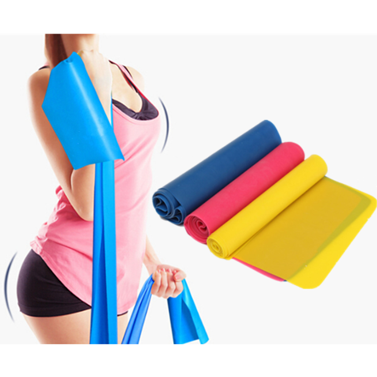 LATEX GYM BAND 250X15CM ΚΙΤΡΙΝΟ (ΜΑΛΑΚΟ)